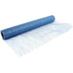 Niebieska Organza Brokatowa do Dekoracji i Kompozycji Kwiatowych 0,50 x 10 m