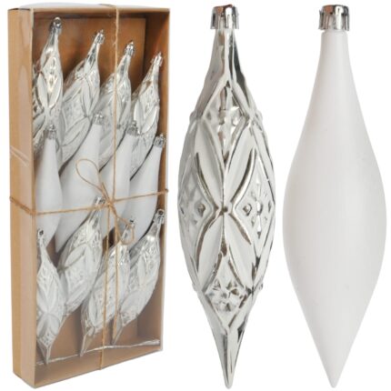 ZAWIESZKI BOMBKI CHOINKOWE NIETŁUKĄCE 12 szt. SOPELKI ZESTAW OZDÓB