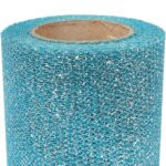 Turkusowa Organza Dekoracyjna na Szpuli, Szerokość 8 cm, Długość 10 m - obrazek 3