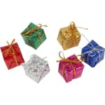 Paczuszki prezentowe na choinkę zawieszki świąteczne Zestaw 12 sztuk - obrazek 3
