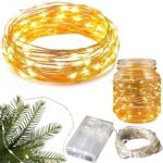 LAMPKI LED DRUCIK 10 METRÓW 100 LED NA BATERIE MIKRO ŚWIATEŁKA BIAŁE CIEPŁE