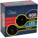 KURTYNA ŚWIETLNA 3X2M 50 GWIAZDEK OZDOBY ŚWIĄTECZNE LAMPKI 400 LED CIEPŁY BIAŁY/MULTICOLOR - obrazek 2