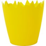 Osłonka Doniczka Wysoka Jajko Żółta na rzeżuchę