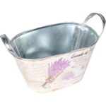 Dekoracyjna Osłonka Ocynkowana Kwiatowy Owal 20x14x11,5cm - obrazek 2