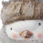 Ceramiczny Ptak na Metalowych Nogach z Brokatem - Dekoracja Świąteczna, Wysokość 47 cm - obrazek 2