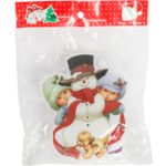 Podświetlana Baterią Dekoracja Świąteczna – Bałwanek z Przyssawką i Kolorowym LED - obrazek 3