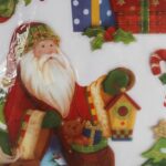 Naklejki Świąteczne Samoprzylepne - Mikołaj z Prezentami 50cm - Bezpieczne dla Dzieci, Do Dekoracji Okien i Mebli - obrazek 2