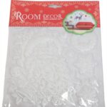 Naklejki na okno Mikołaj i 5 śniżynek