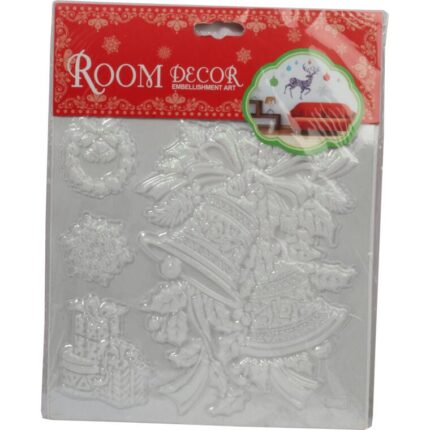 Naklejki na Okno z Białymi Dzwonkami i Śnieżynkami - Samoprzylepne, Przeźroczyste