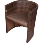 Zestaw Komfortowych Mebli Technorattanowych 2+1 z Poduchami - Optymalizacja Przestrzeni, Kolor Brązowy - obrazek 3