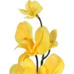 Sztuczny Storczyk na Gałązce, 67 cm, Kolor Żółty - Do Dekoracji Wnętrza - obrazek 2
