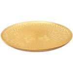 Zestaw 2 Złotych, Drewnianych Tac Okrągłych o Średnicy 40 cm i 30 cm - obrazek 2