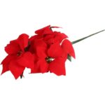 Bukiet 5 dużych POINSECJI WELUROWYCH 55 cm KOLOR CZERWONY - obrazek 3