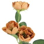 Brązowe Mini Piwonie - Sztuczne Kwiaty do Dekoracji, Wysokość 65 cm - obrazek 2