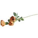 Brązowe Mini Piwonie - Sztuczne Kwiaty do Dekoracji, Wysokość 65 cm - obrazek 3