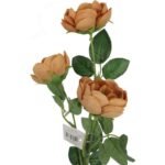 Gałązka 3 mini piwonii 65 cm kolor jasno brązowy - obrazek 2