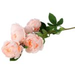 Gałązka z 6 Sztucznych Piwonii w Kolorze Łososiowym - Dekoracja Wysokiej Jakości - obrazek 3