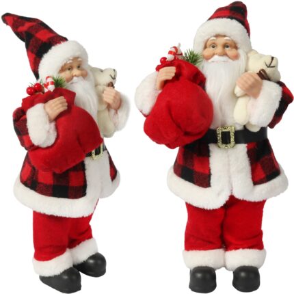 ŚWIĘTY MIKOŁAJ świąteczny FIGURKA skandynawski DEKORACJA ozdoba 36cm