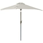 Półparasol Ogrodowy na Balkon i Taras, Biały, 2,7m - Idealny do Małych Przestrzeni