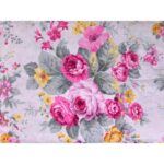 Elegancki komplet pościeli satynowej - Białe kwiaty na różowym tle - obrazek 2