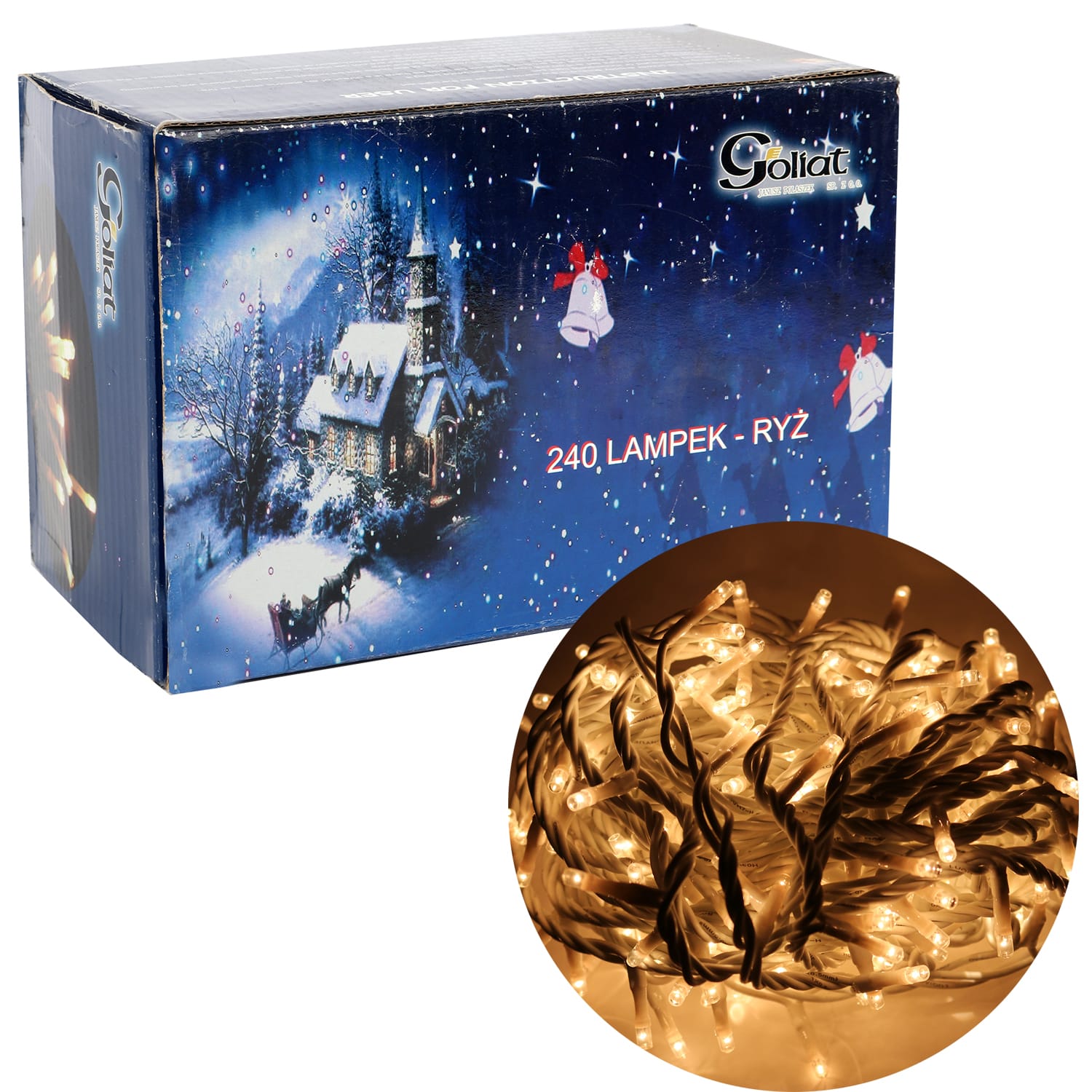 PR-240CL-5901940740443-9 LAMPKI CHOINKOWE 240 LED TYPU RYŹ Z PROGRAMATOREM CIEPŁE BIAŁE - obrazek 1