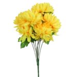 BUKIET CHRYZANTEM 60CM PREMIUM KOLOR ŻÓŁTY