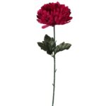 Sztuczna Chryzantema Pojedynczy Kwiat Bordo 50cm - Dekoracja na Wszystkich Świętych