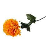 Chryzantema Sztuczna Pojedyncza 50 cm Pomarańczowa - Dekoracja na Wszystkich Świętych - obrazek 2