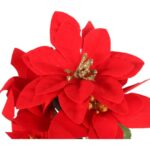 Bukiet 5 POINSECJI WELUROWYCH 32 cm KOLOR CZERWONY - obrazek 2