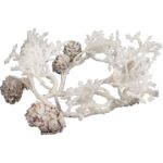 STROIK ŚWIĄTECZNY NA ŚWIECZKĘ Z BIAŁYMI BROKATOWYMI SZYSZKAMI 15 CM - obrazek 2