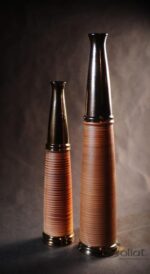 Niska Brązowa Elegancja - Wazon Smukły z kolekcji Duo - obrazek 2