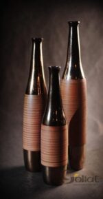 Średni Wazon Brązowy z Obłych Linii z Kolekcji Trio - obrazek 2