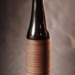 Średni Wazon Brązowy z Obłych Linii z Kolekcji Trio