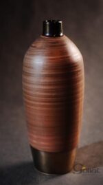 Wazon brązowy wysoki owalny 15x15x35 cm