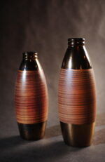 Wazon Brązowy Owalny Wysoki 34 cm - Część Dwuczęściowego Kompletu - obrazek 2