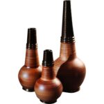 Wazon Brązowy W Kolekcji Trzech Rozmiarów - Średni 16x16x37 cm - obrazek 2