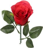 Sztuczna Róża Czerwona w Pąku - 70 cm - obrazek 2