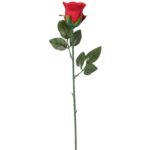 Sztuczna Róża Czerwona w Pąku - 70 cm