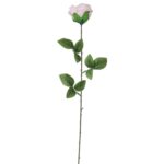 Róża w pąku, sztuczna, jasno-różowa, 70 cm. - obrazek 2