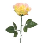 Sztuczna Róża w Pąku Koloru Żółtego - 70 cm - obrazek 2