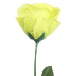 Sztuczna róża pojedynka w kolorze żółtym 68 cm - obrazek 2