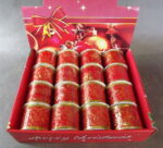 Czerwona wstążka świąteczna o szerokości 6cm i długości 270cm - obrazek 2