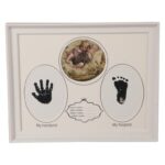 Ramka na zdjęcia z pieczątką w kolorze białym