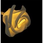 Świąteczny Sznur Ozdobny z Białymi Różami LED o Długości 3m - obrazek 3