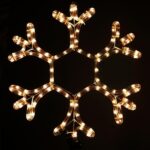 BOŻONARODZENIOWA DEKORACJA Z WĘŻA ŚWIETLNEGO LED- PŁATEK ŚNIEGU SNIEŻYNKA 38 CM - obrazek 3