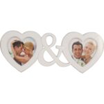 Romantyczna Podwójna Ramka na Zdjęcia - Dwa Serca