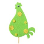 KURA Z FILCU NA PIKU WIELKANOC ZIELONA - obrazek 2