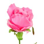 Róża sztuczna pojedynka w pąku kolor różowy 68 cm - obrazek 2