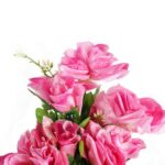 BUKIET 10 SZTUCZNYCH RÓŻ W KOLORZE JASNO RÓŻOWYM - WYSOKOŚĆ 50 CM - obrazek 2