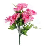 BUKIET 10 SZTUCZNYCH RÓŻ W KOLORZE JASNO RÓŻOWYM - WYSOKOŚĆ 50 CM